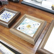 Three framed ceramic tiles - 5