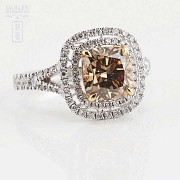 Fantástico anillo oro 18k con diamante Fancy - 8