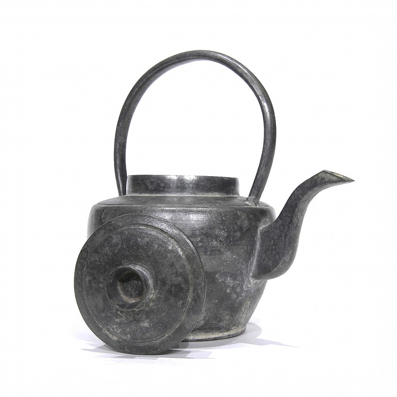 Chinese pewter teapot, 20th century - 5