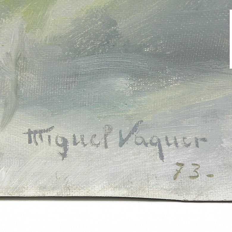 Miquel Vaquer (1910-1988) “Bodegón con pescados”, 1973.
