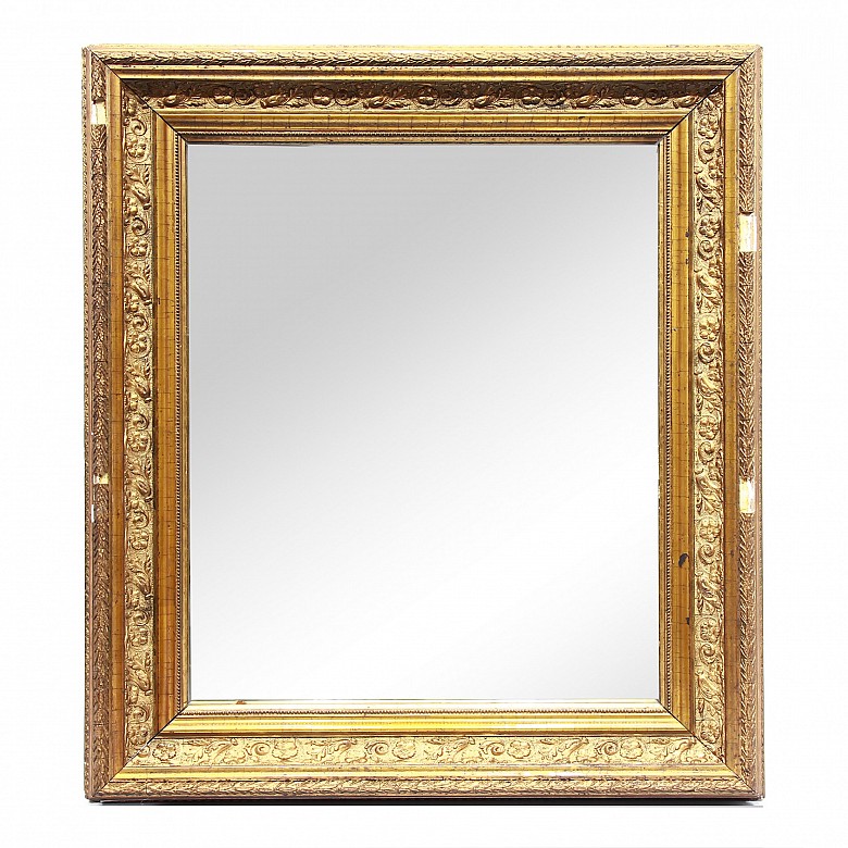 Gilt wood mirror, 20th century