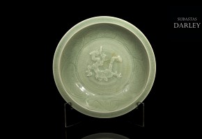 Celadon glazed ceramic bowl, 19th - 20th century