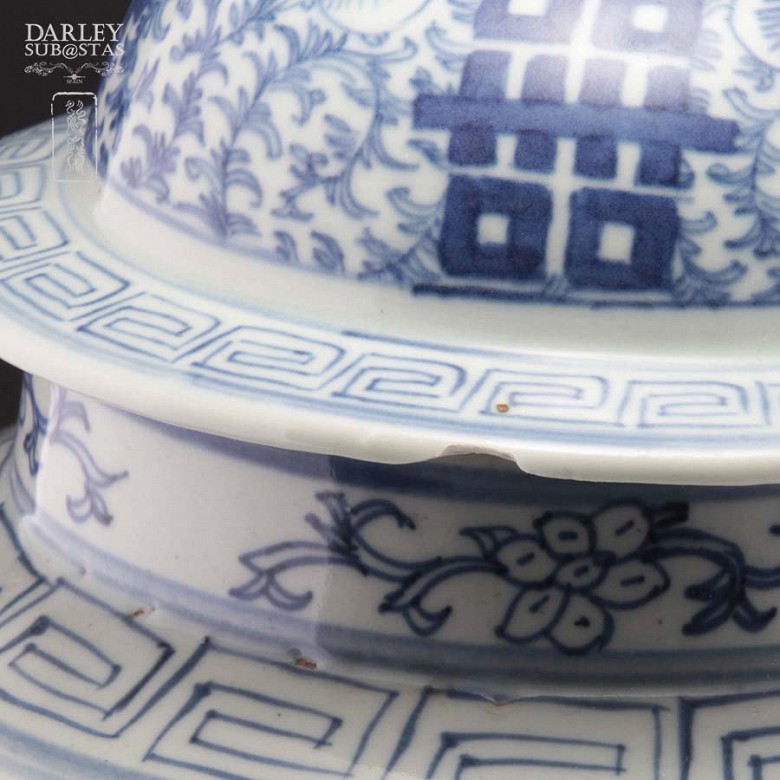 Precioso jarrón porcelana china, S.XIX - 2