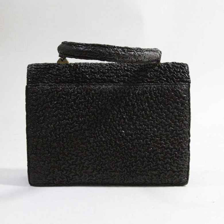 Dark brown leather handbag. - 4