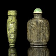 Five hardstone snuff bottles, 20th century
