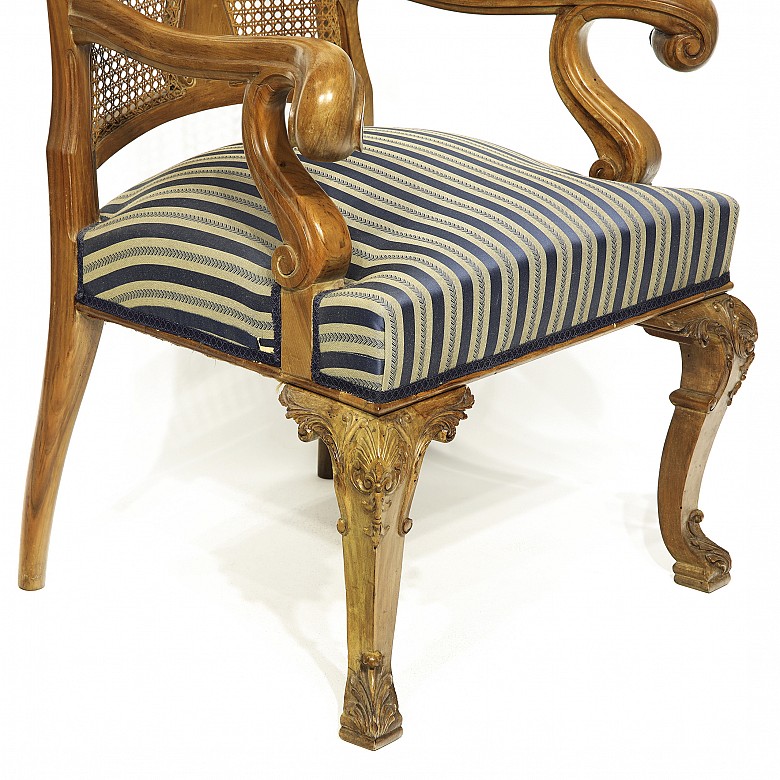 Pair of armchairs, Queen Anne style, 20th century - 5
