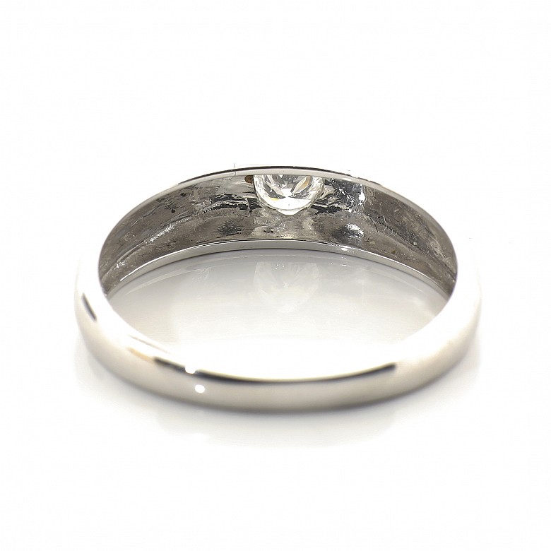 Solitaire Ring in 18k white gold with diamond - 3