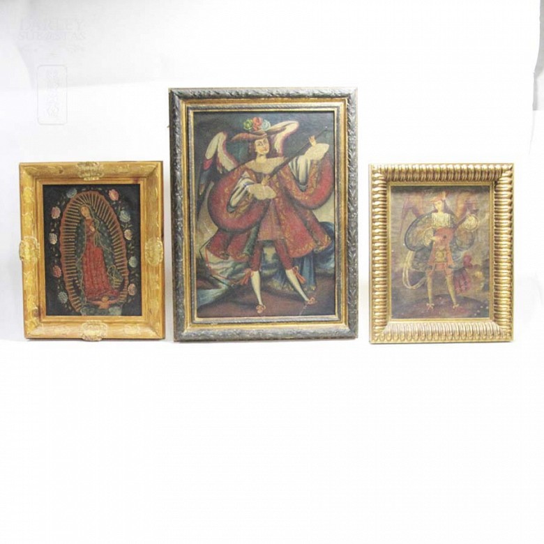 Three Peruvian religious paintings - 1