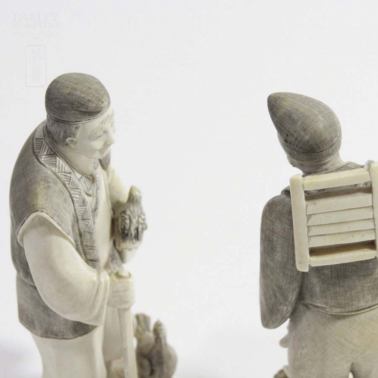 Two Japanese farmers of ivory - 5
