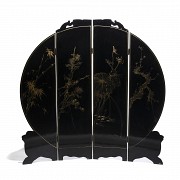 Lacquered wooden folding screen, China, 20th century - 4