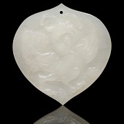 Placa con relieve de fénix, jade, dinastía Han occidental