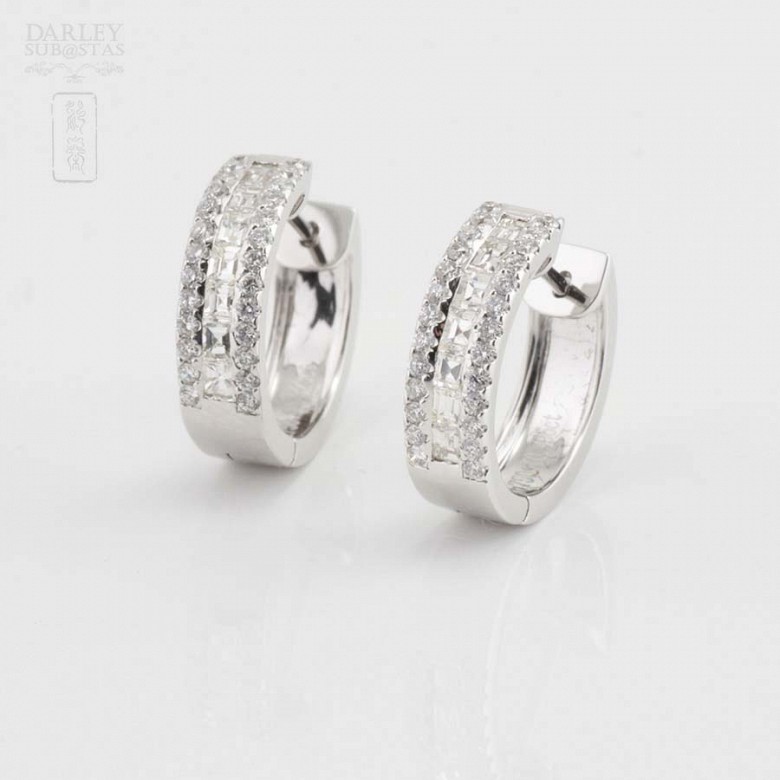 18k white gold earrings and diamonds - 3