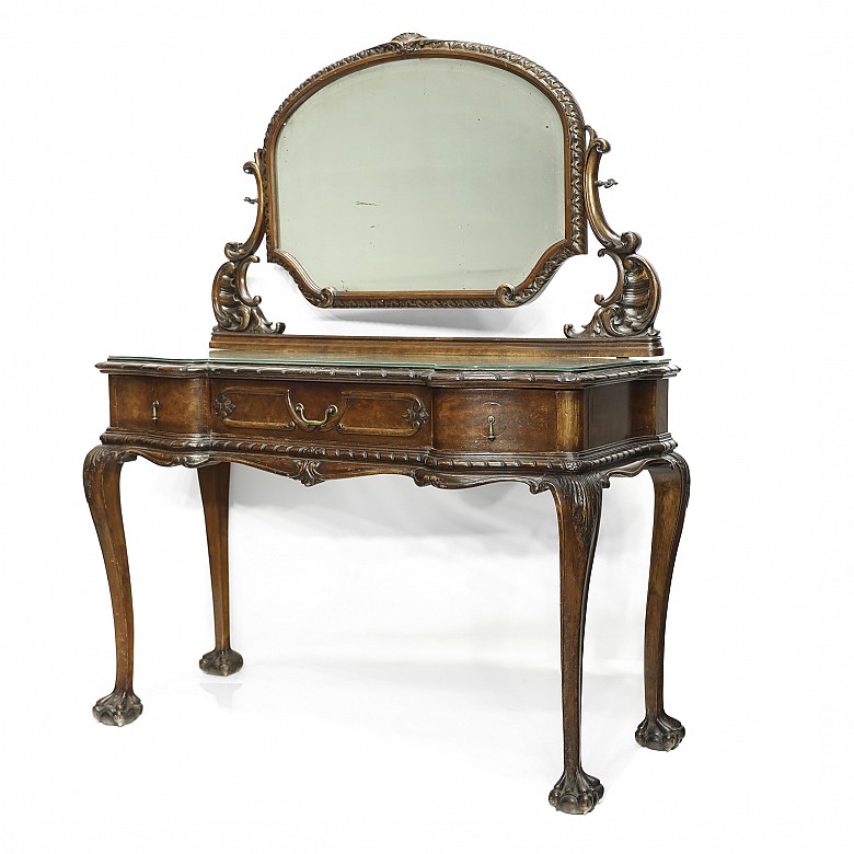 Dressing table with mirror, 19th century