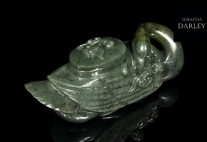Swan-shaped jade vessel, 19th-20th century
