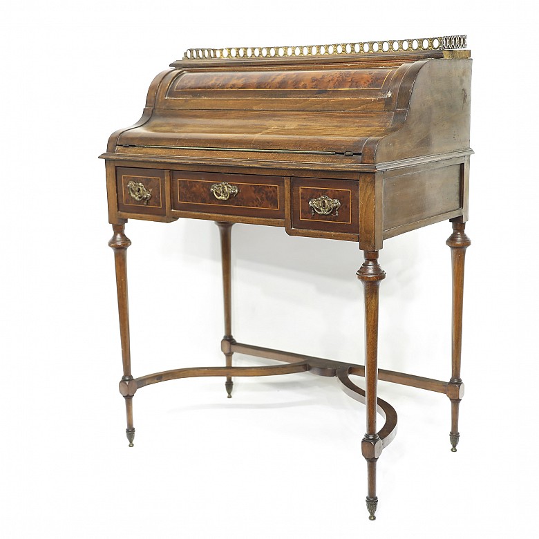 A frech style cylinder desk, 20th century
