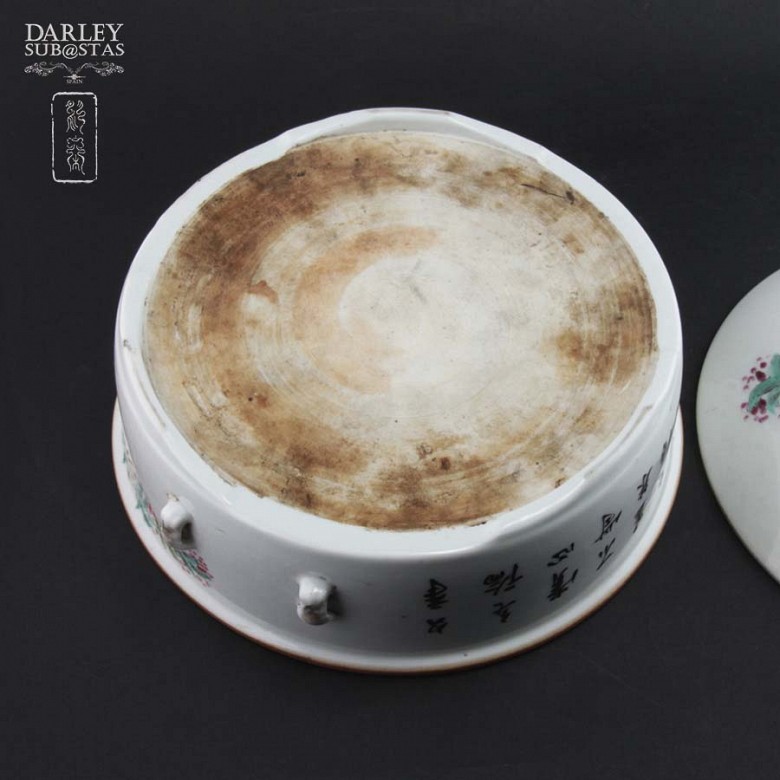 Cazuela con tapa en porcelana china, S.XIX - 5