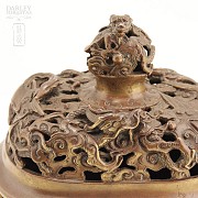 Incensario Chino de bronce siglo XVII - 19
