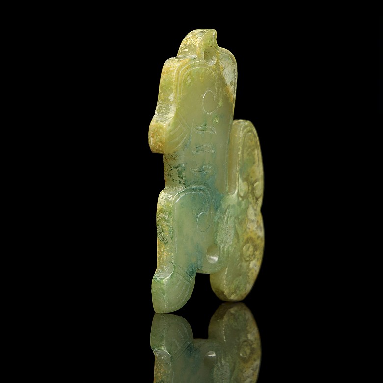 Placa de conejo en jade tallado, dinastía Zhou occidental - 1