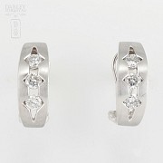 Earrings in 18k white gold and diamonds - 4