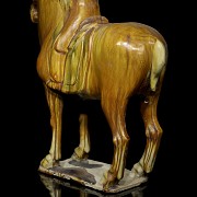 Sancai glazed pottery figure 'Archer on horseback', Tang dynasty (618 - 906)