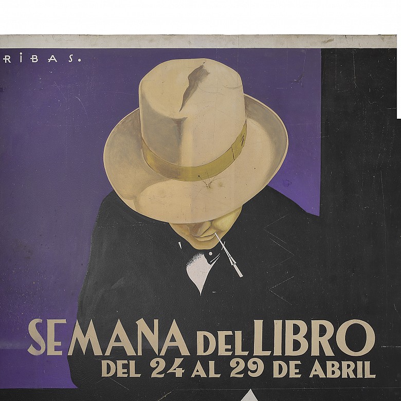 Federico Ribas Montenegro (1890 - 1952) Panel publicitario. Semana del libro Madrid, 1931. - 2
