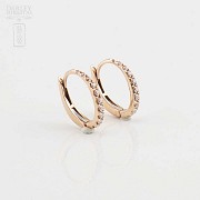 Earrings in 18k rose gold and diamonds - 3