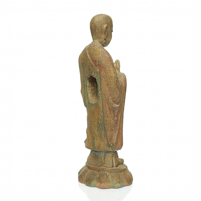 Carved wooden Buddha, 20th century - 2