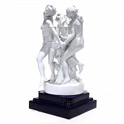 Escultura de porcelana “Las tres gracias”, s.XX - 3