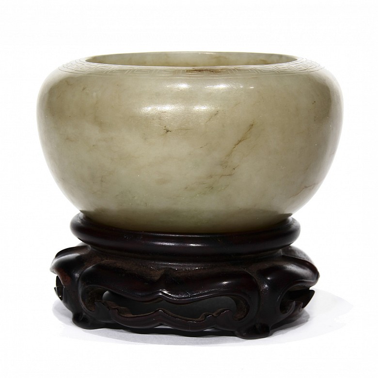 Vasija de jade, dinastía Qing.