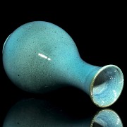 Jarrón chino vidriado en azul, S.XX - 3