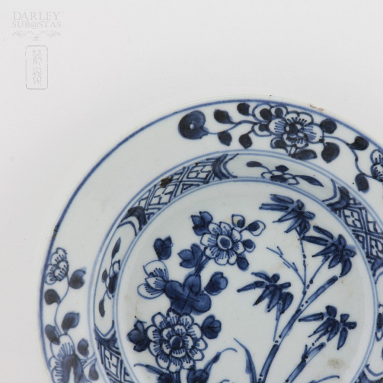 十八世纪 青花花卉瓷盆 - 1