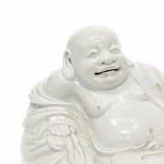 Buda de porcelana biscuit vidriada, s.XX