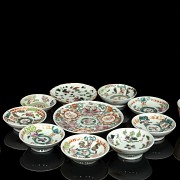 Porcelain enameled set, China, 19th - 20th century
