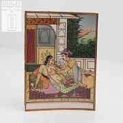Tres escenas eróticas indias  marfil - 1