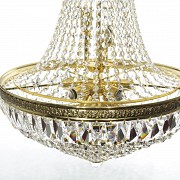 Chandelier and ceiling lamp set, with Swarovski crystals, 20th century