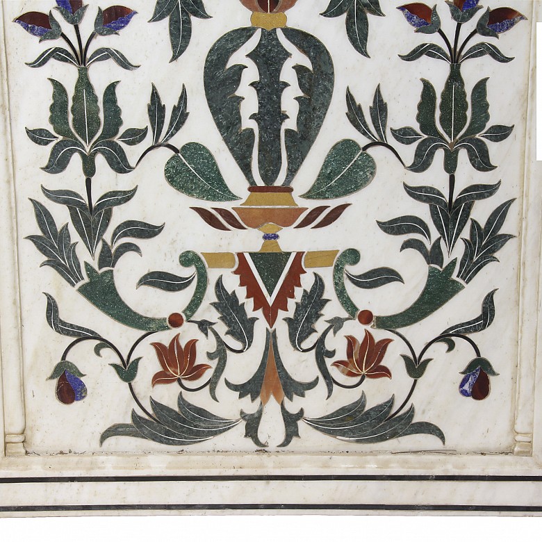 Carved inlaid marble facing, India, 20th century