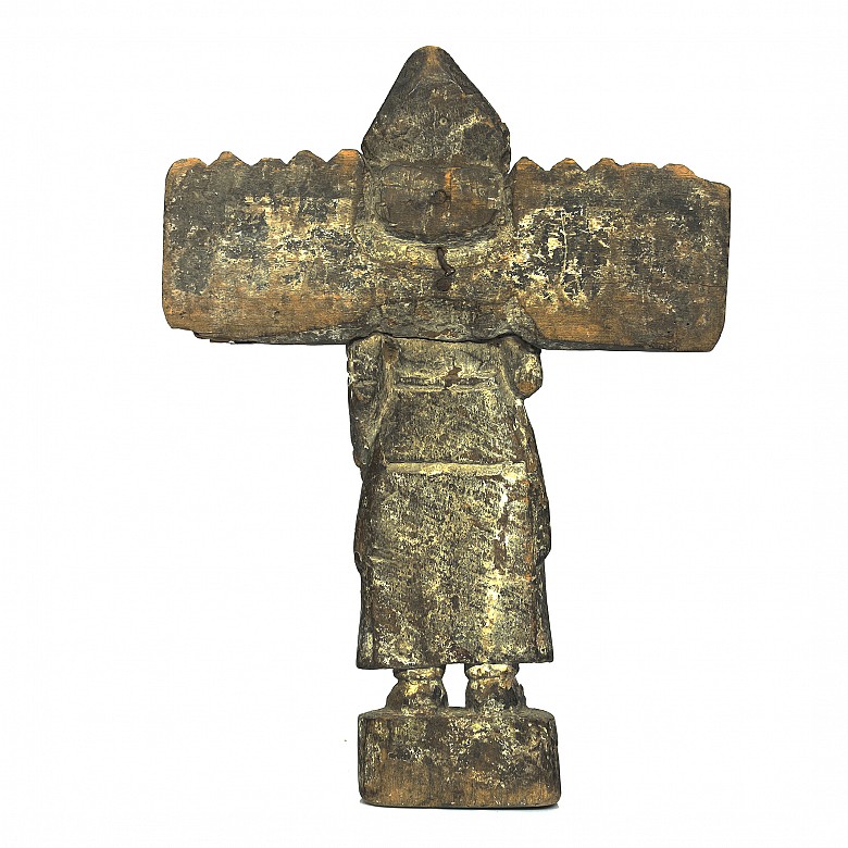 Wooden sculpture of a deity, 19th - 20th century