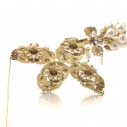 Joya de oro amarillo 18 k, con perlas - 3