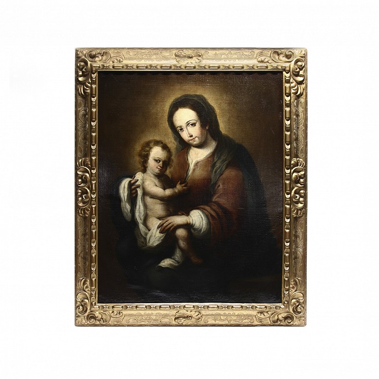 Escuela andaluza, s.XIX “Virgen con niño”