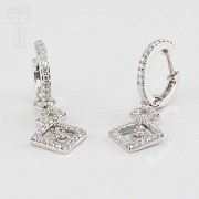 0.82cts precious diamond earrings - 1
