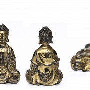 Lot of Buddha sculptures, 20th c.