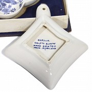 Porcelana de Delft, blanco y azul, s.XX - 1