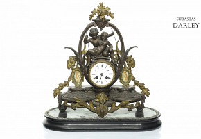 French table clock, late 19th century