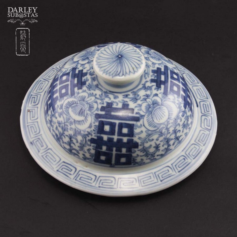 Precioso jarrón porcelana china, S.XIX - 5