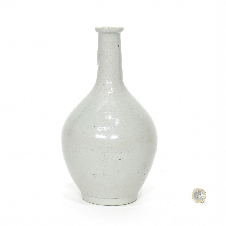 Jarrón de cerámica esmaltada, dinastía Qing