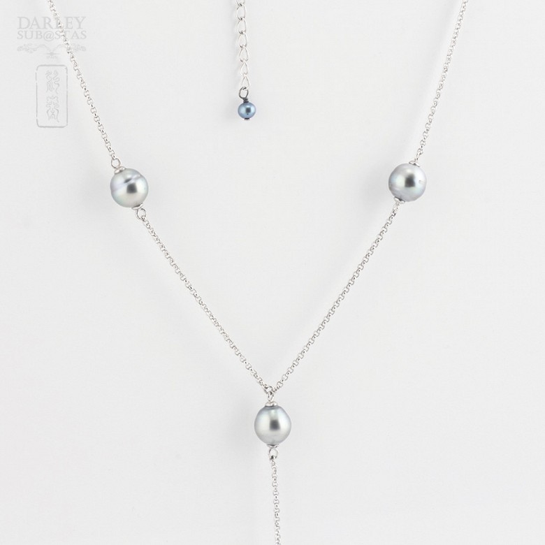 Collar con perlas Tahití en plata 925 - 2