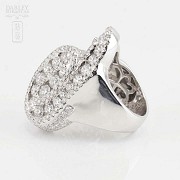 Fantástico anillo oro blanco y diamantes 6.35cts - 2