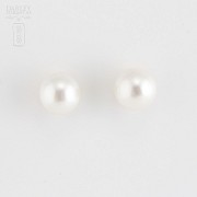 Pendientes con perla australiana, 10 mm. - 2
