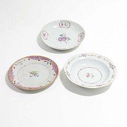 Tres platos porcelana antiguos chinos - 1