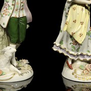 Pair of German porcelain, Sitzendorf, 19th century - 7